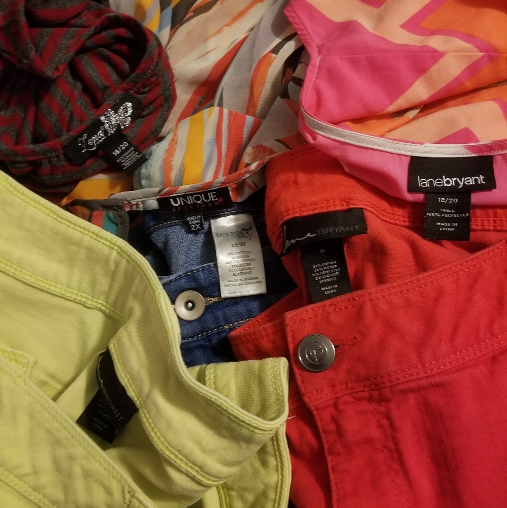 6 piece adult plus size lot